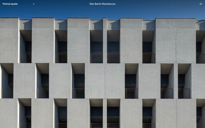 Pedra Líquida website preview
