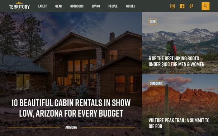 Territorysupply website preview