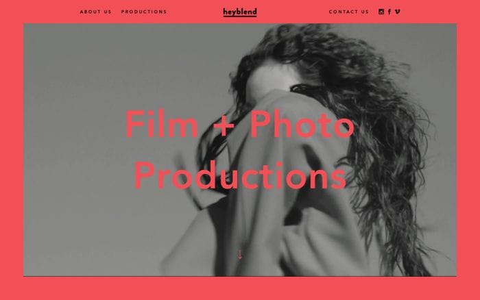 heyblend / Film + Photo Productions website preview