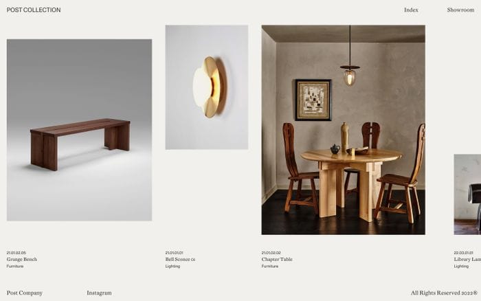 Post Collection website preview