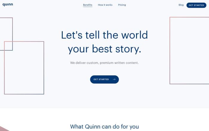 Quinn Content website preview