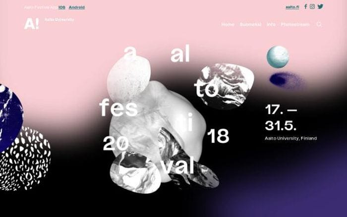 Aaltofestival website preview