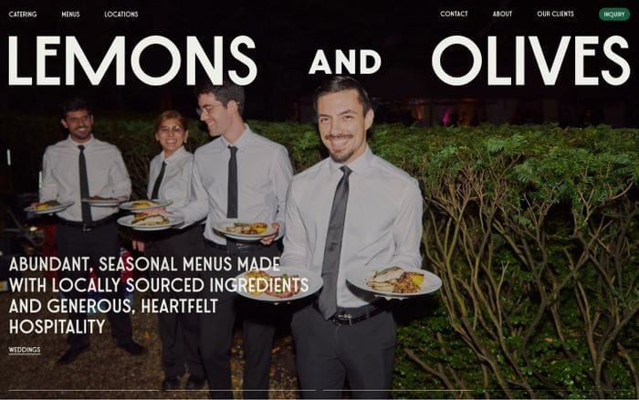 Lemons and Olives website preview