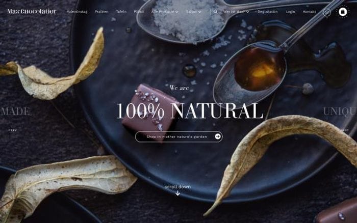 Maxchocolatier website preview