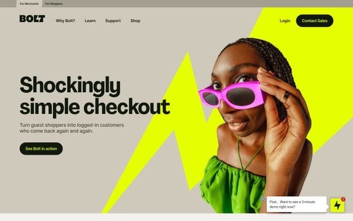 Bolt website preview