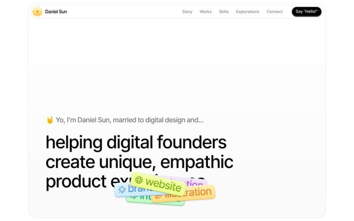 Daniel Sun website preview