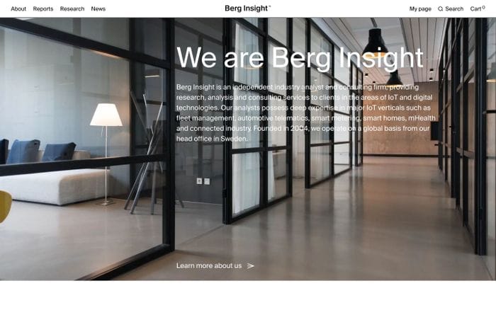 Berg Insight website preview