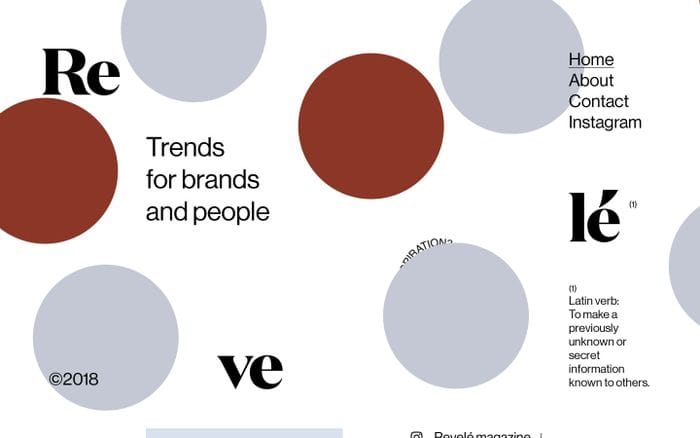 REVELÉ | Trends for brands and people website preview