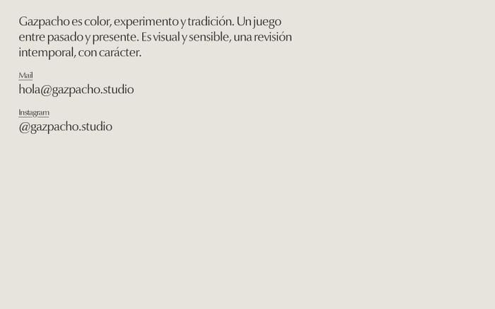 Gazpacho website preview