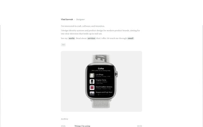 Vlad Savruk website preview