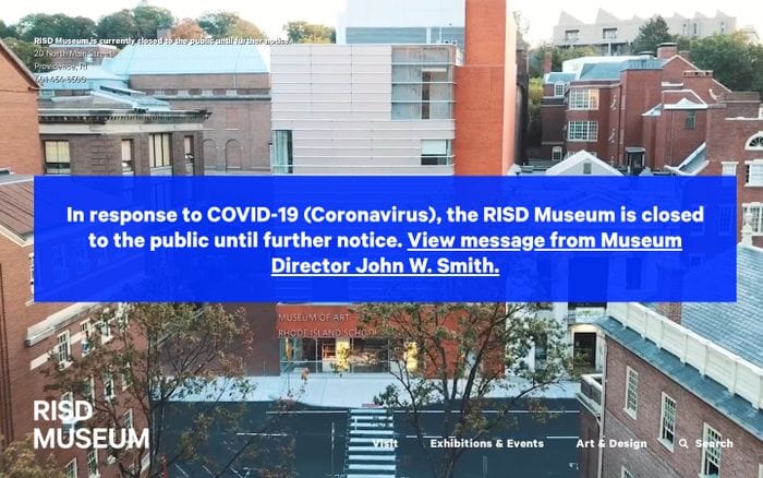 Homepage | RISD Museum website preview