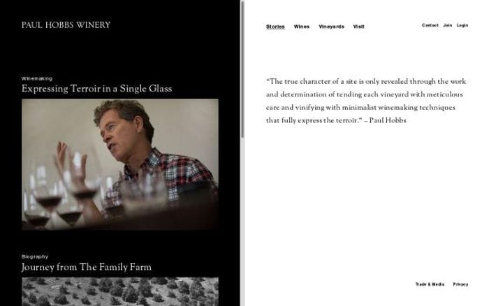 Paulhobbswinery website preview