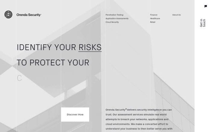 Orendasecurity website preview