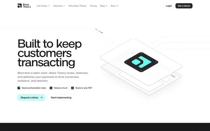 Basis Theory website preview