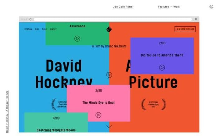 Joecoleporter website preview