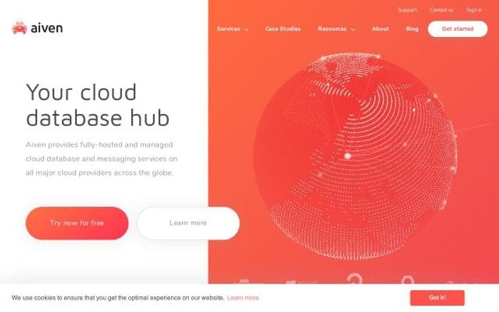 Aiven website preview