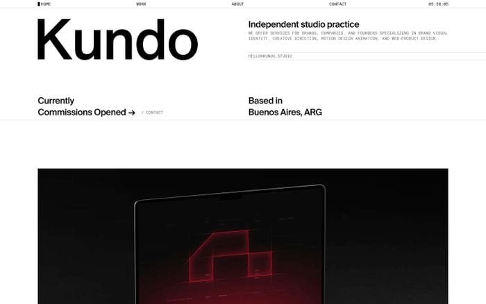 Kundo Studio website preview