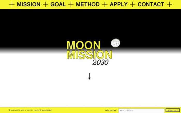 Moonmission2030 website preview