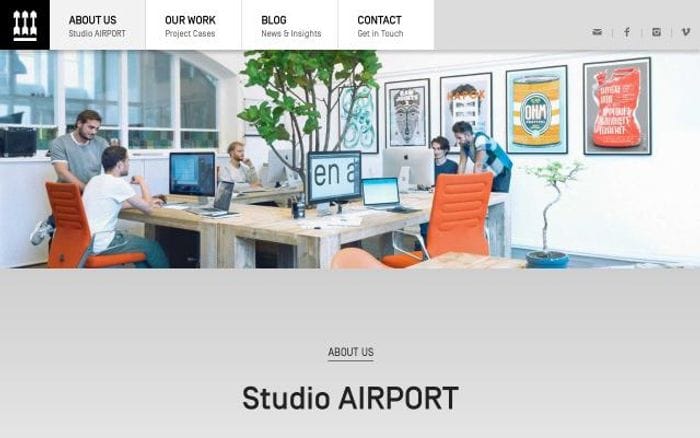 Studioairport website preview