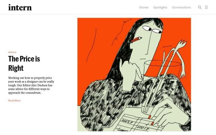 Intern-mag website preview