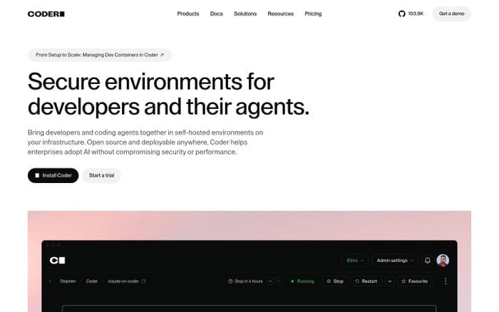 Coder website preview