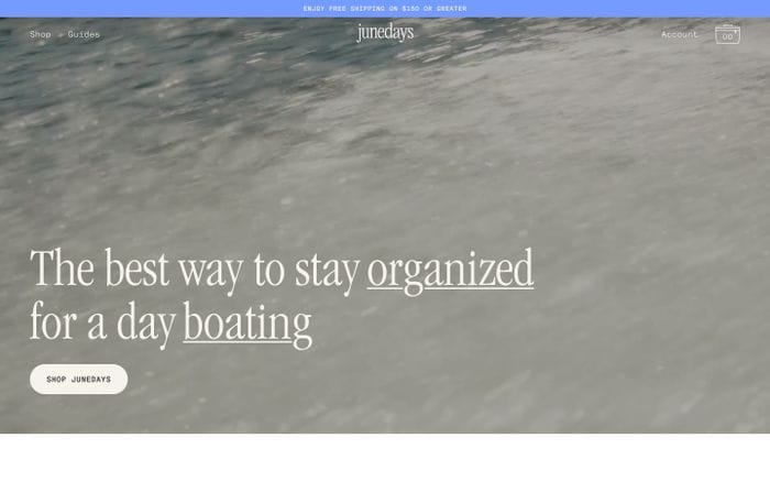 Junedays website preview