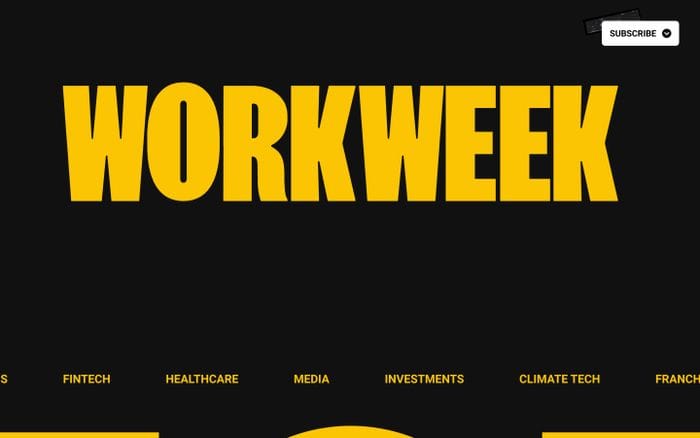 Workweek website preview