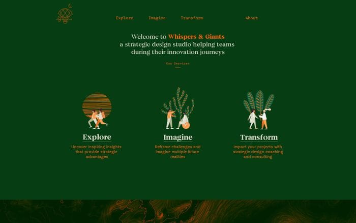 Whispers & Giants website preview