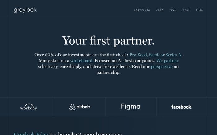 Greylock Partners website preview
