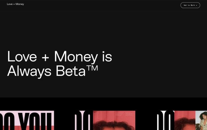  Love + Money website preview
