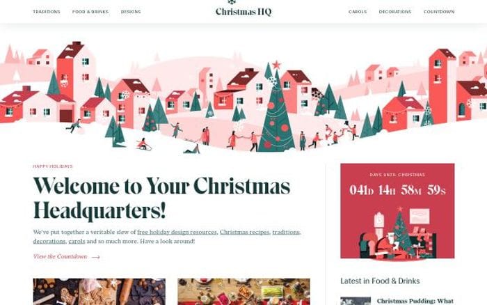 Christmashq website preview