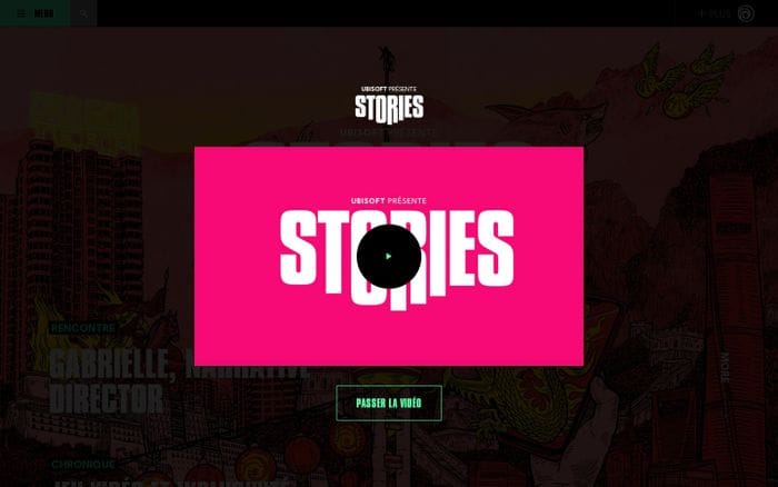 Ubisoft - Stories - Seriously fun! website preview