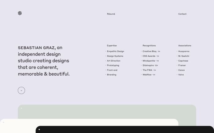 Sebastian Graz website preview