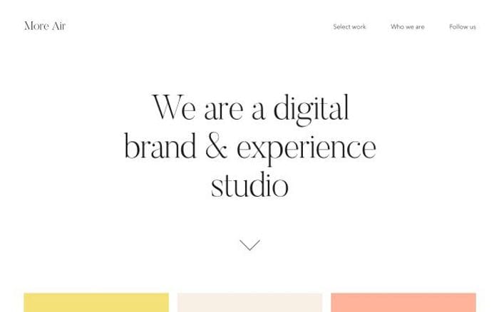 More air website preview
