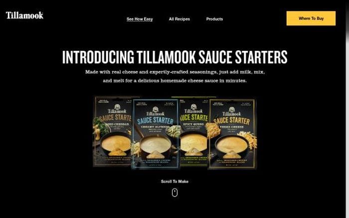 Tillamook website preview
