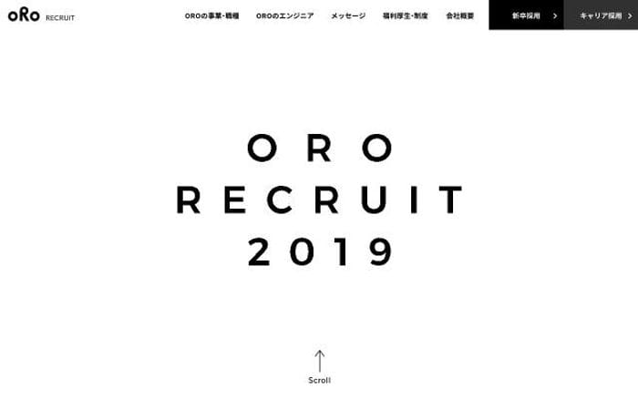 Oro website preview