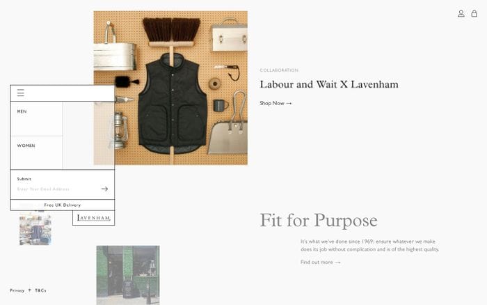 Lavenham Jackets website preview