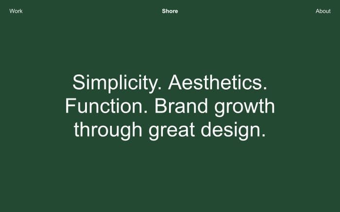 Shore website preview