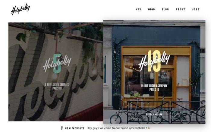 Holybellycafe website preview