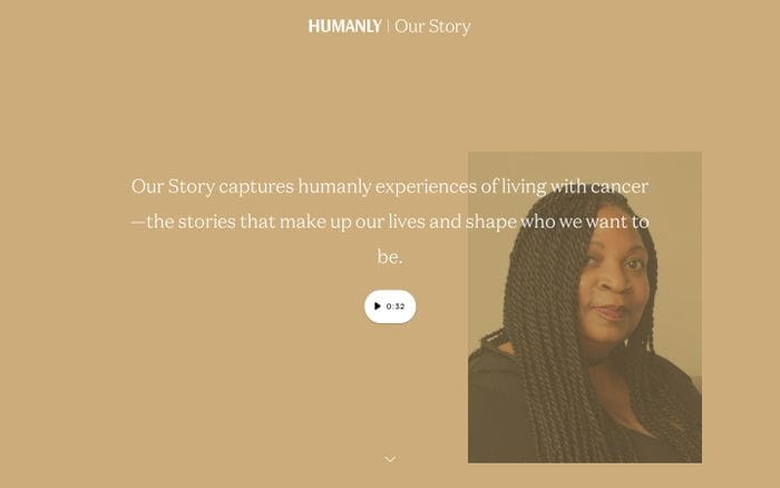 Humanly Our Story website preview