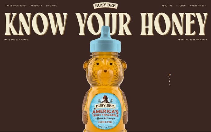 Busy Bee Honey website preview