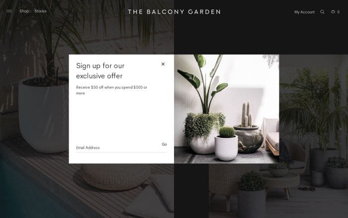 The Balcony Garden website preview