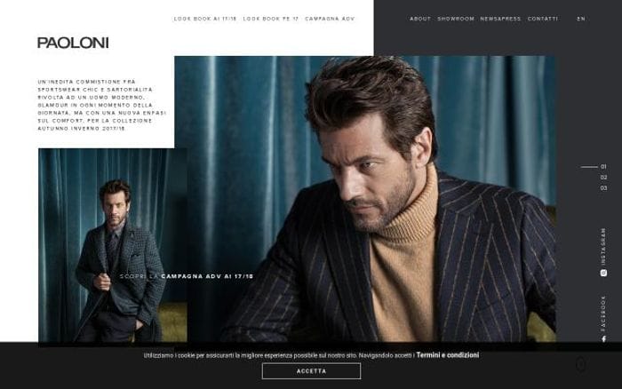 Paoloni website preview