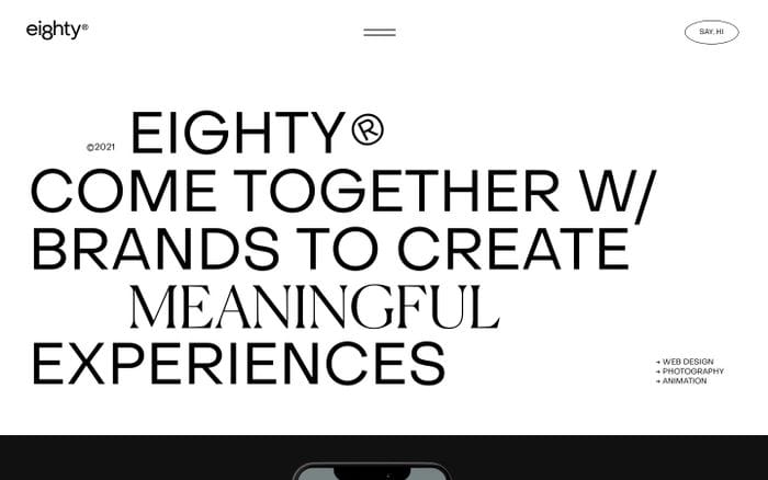 Eighty website preview