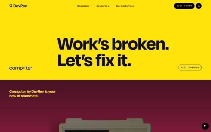 DevRev website preview