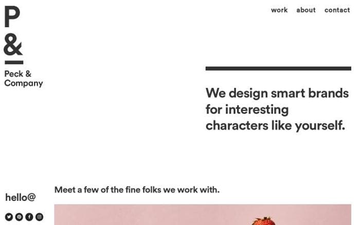 Peckandco website preview