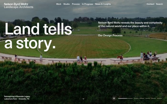 Nelson Byrd Woltz website preview
