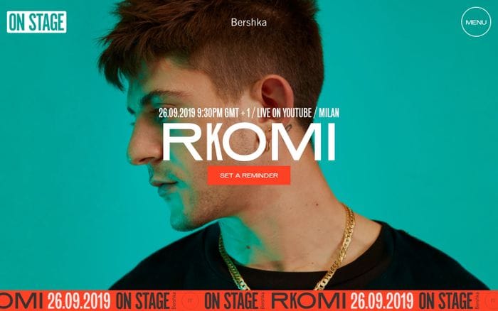 Bershka On Stage website preview