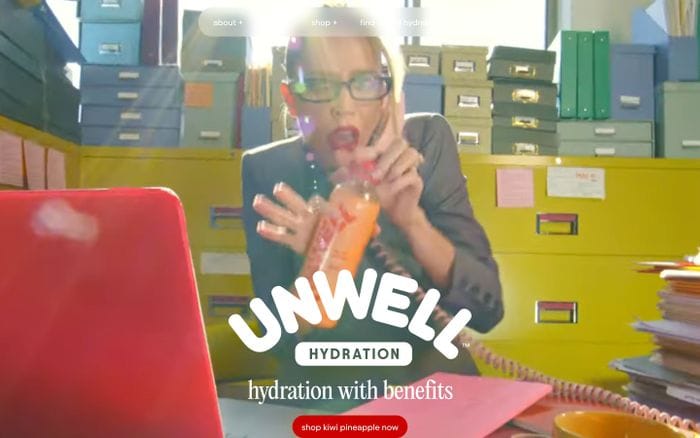 Unwell Hydration website preview