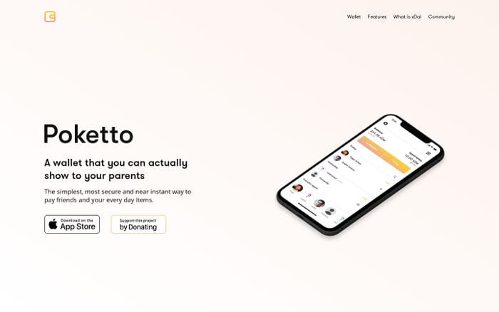 Poketto website preview